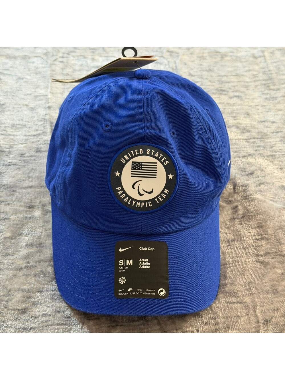 Team USA Nike Paralympic Club Cap S/M Adjustable Royal Blue Hat HF7742-417